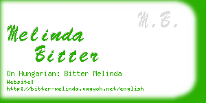 melinda bitter business card